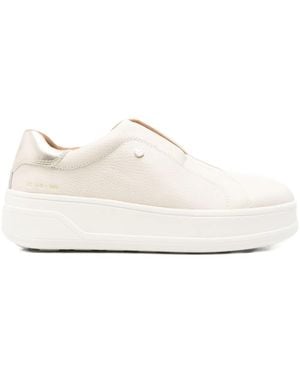 Geox Spherica Slip-On Platform Trainers - White