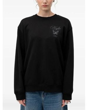 HUGO Butterfly-Print Sweatshirt - Black