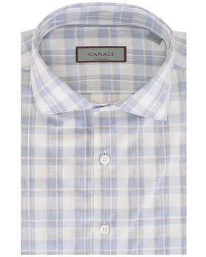 Canali Checked Shirt - Grey