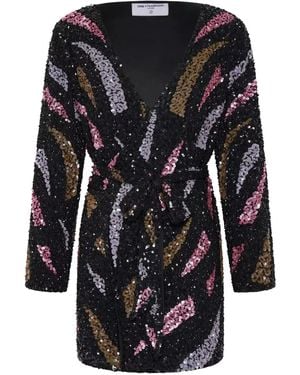 One Teaspoon Delusion Sequin Wrap Dress - Black