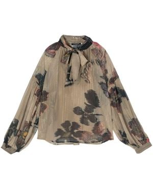 Scotch & Soda Abstract-Printed Blouse - Brown