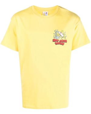 Sky High Farm Chest Logo-Print Detail T-Shirt - Yellow