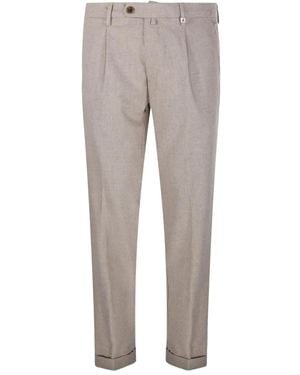 Myths Hose Mit Bundfalten - Grau