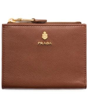 Prada Small Leather Wallet - Brown