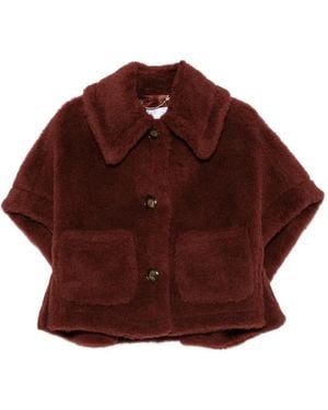 Max Mara Geknöpftes New Terzo Cape - Rot
