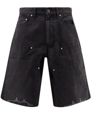 Tonywack Distressed-Effect Paneled Shorts - White