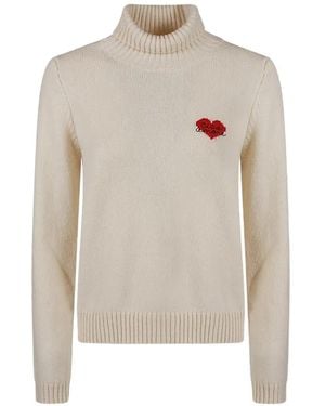 Giada Benincasa Heartbeat Roll-Neck Sweater - White