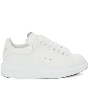 McQueen Lace-Up Chunky-Sole Trainers - White