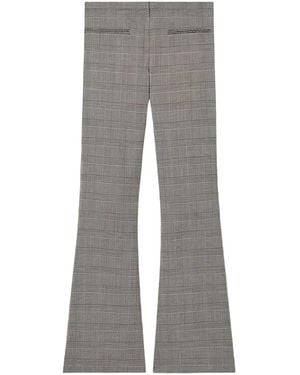 Courreges Flare Mid-Rise Prince Of Wales Pants - Gray
