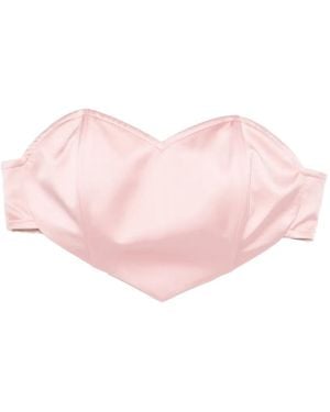 Vivetta Sweetheart-Neck Strapless Top - Pink