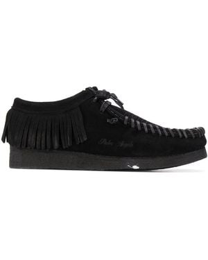 Palm Angels Fringed Lace-Up Shoes - Black