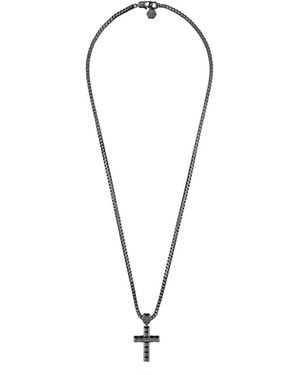 Philipp Plein Collana A Catena Con Crocifisso - Nero