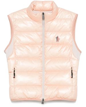 Moncler ジップアップ パデッドベスト - ナチュラル