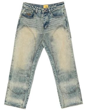 DIET STARTS MONDAY Acid-Wash Lightning-Bolt Jeans - Blue