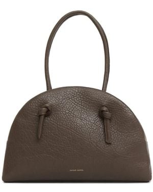 Mansur Gavriel Fortuna Bowling Tote Bag - Brown