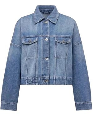 DRYKORN Veste En Jean Holbrooks À Coupe Crop - Blue