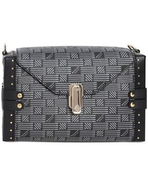 Moreau Foldover Cotton Crossbody Bag - Grey