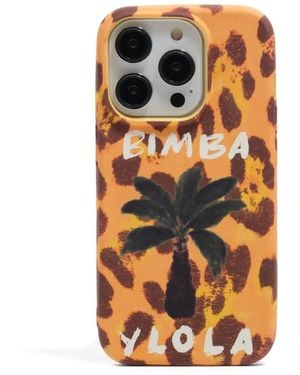 Bimba Y Lola Iphone 15 Pro Animal-Print Phone Case - Orange
