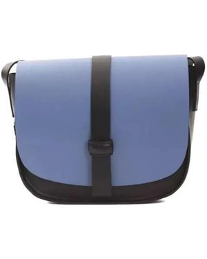 Pompei Donatella Foldover-Top Crossbody Bag - Blue