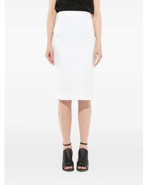 Givenchy Cloqué Pencil Skirt - White