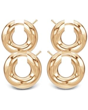 Charlotte Chesnais Wave Blow Hoop Earrings - Metallic