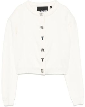 ROTATE BIRGER CHRISTENSEN Cardigan Mit Buchstaben-Knöpfen - Natur