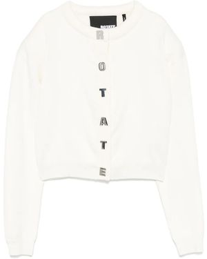 ROTATE BIRGER CHRISTENSEN Cárdigan con botones de letras - Neutro