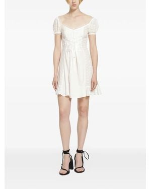 Daisy London Lace-Trim Corset-Style Mini Dress - White