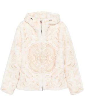 CASABLANCA Faux-Fur Hooded Jacket - White