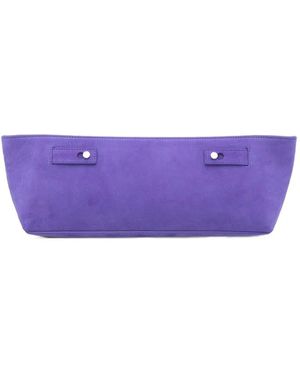 Erika Cavallini Semi Couture Suede Clutch Bag - Purple