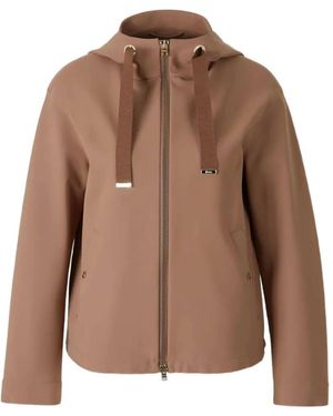 Herno Zip-Up Hooded Jacket - Brown