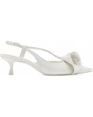 Cult Gaia Calla Kitten Court Shoes - White
