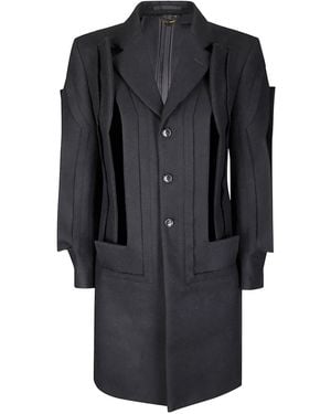 Comme des Garçons Cut-Out Detail Coat - Black