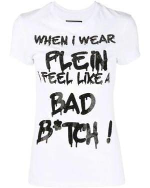 Philipp Plein Sexy Pure Rhinestone-Embellished T-Shirt - White