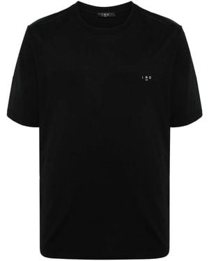 IRO Logo-Embroidered Cotton T-Shirt - Black