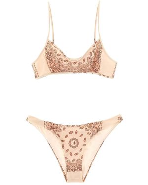 The Attico Bikini Con Stampa Paisley - Neutro