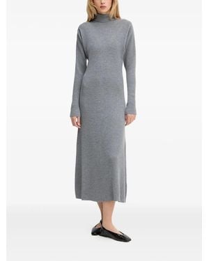 BOSS Geripptes Minikleid - Grau