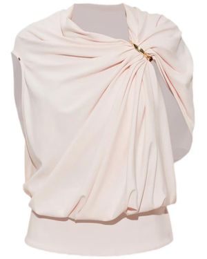 Sportmax Lacuna Draped-Detail Top - White