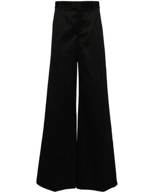 Ann Demeulemeester Cotton Straight-Leg Trousers - Black