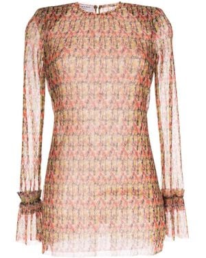 Philosophy Di Lorenzo Serafini Graphic-Print Long-Sleeve Top - Pink