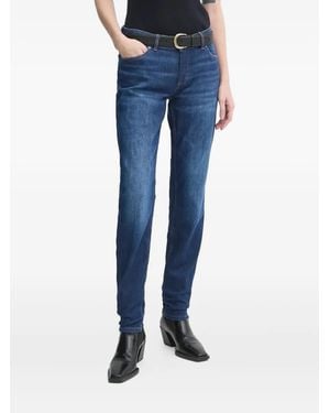 Marc O' Polo Jean Slim À Coutures Contrastantes - Bleu