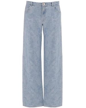 Just Cavalli Vaqueros Anchos Con Efecto Lavado - Azul