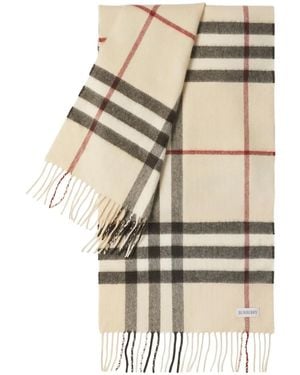 Burberry Kaschmirschal Mit Check - Natur
