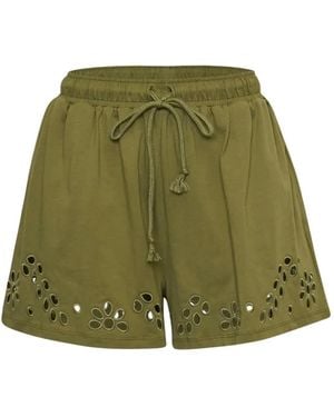 Ulla Johnson Vedi Mini Shorts - Green