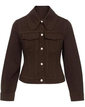 By Malene Birger Villies Denim Jack Van Biologisch Katoen - Bruin