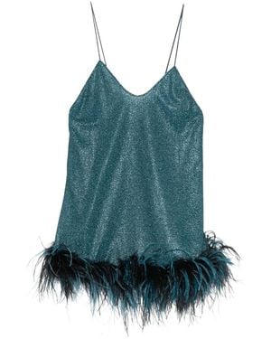 Oséree V-Neck Mini Dress - Blue