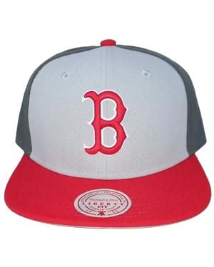 Mitchell & Ness X Mlb Boston Sox Triple Play Liberty Baseball Cap - Red