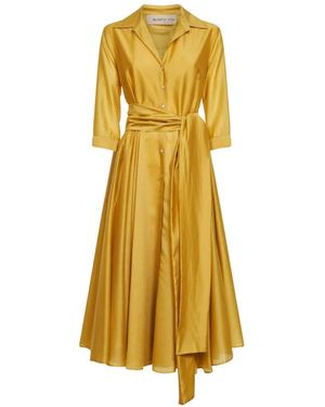 Blanca Vita Alaky Belted Midi Dress - Yellow