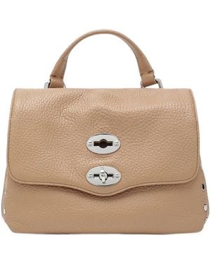 Zanellato Postina Studded Shoulder Bag - Natural