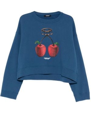 Undercover Cherry-Print Sweatshirt - Blue